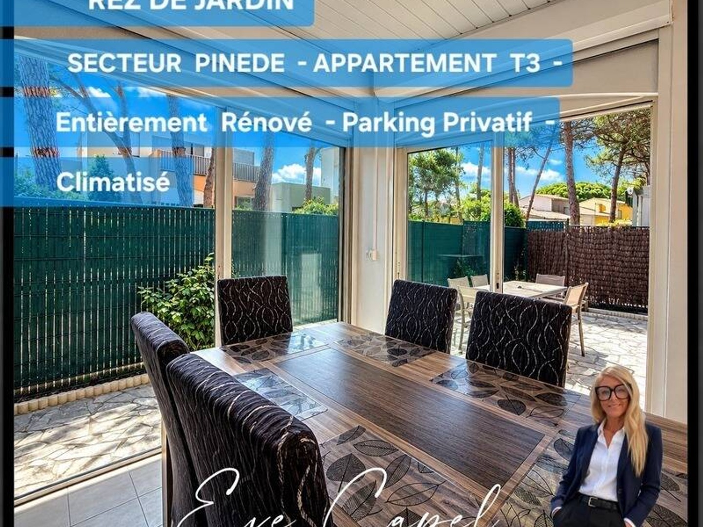 Appartement à vendre 3 pièces LE CAP D'AGDE (34), Rez de jardin, Secteur pinede proche tennis et village naturiste, 2 chambres +