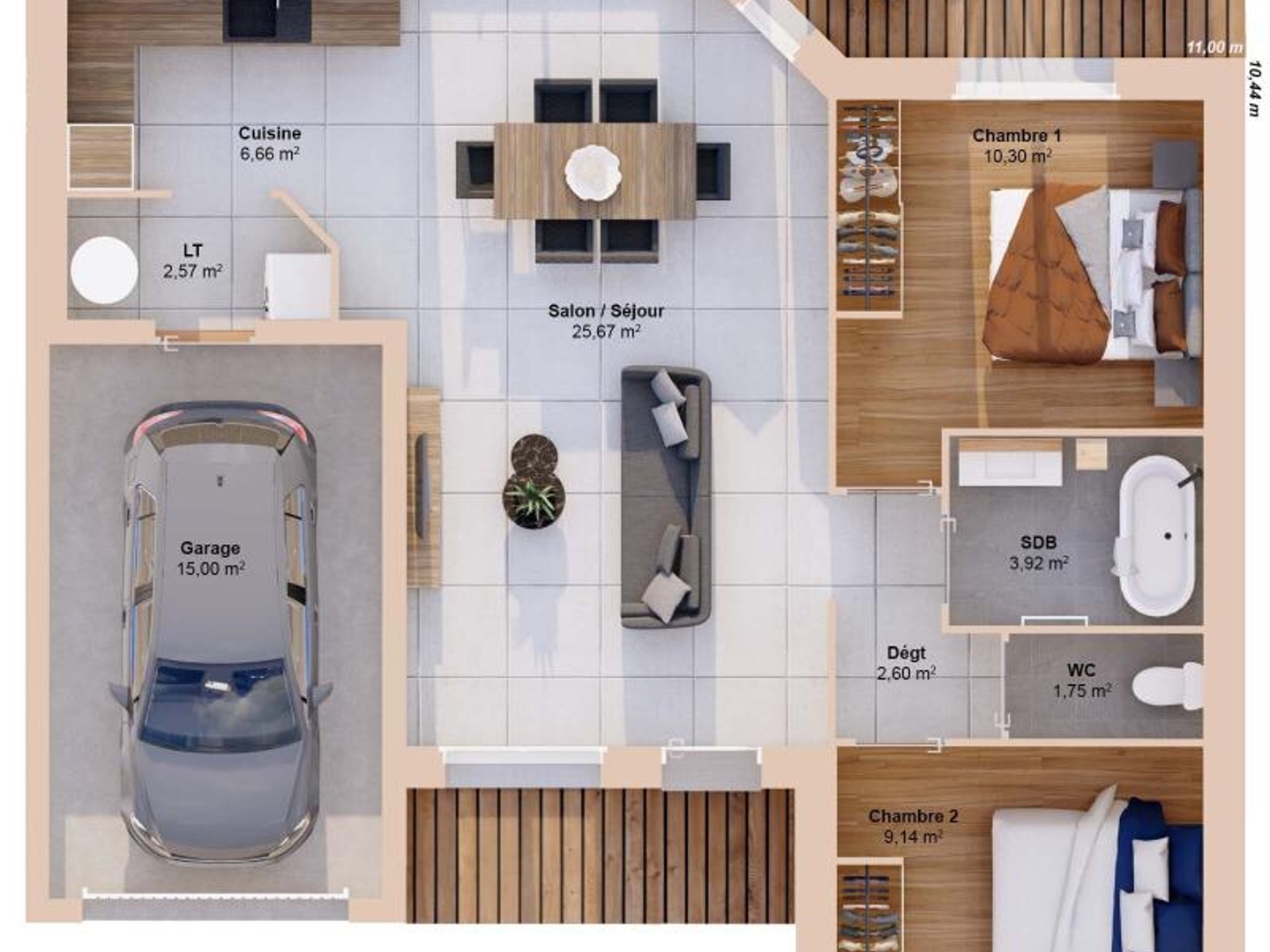 Maison à vendre - 63m2 - Les Touches (44390)