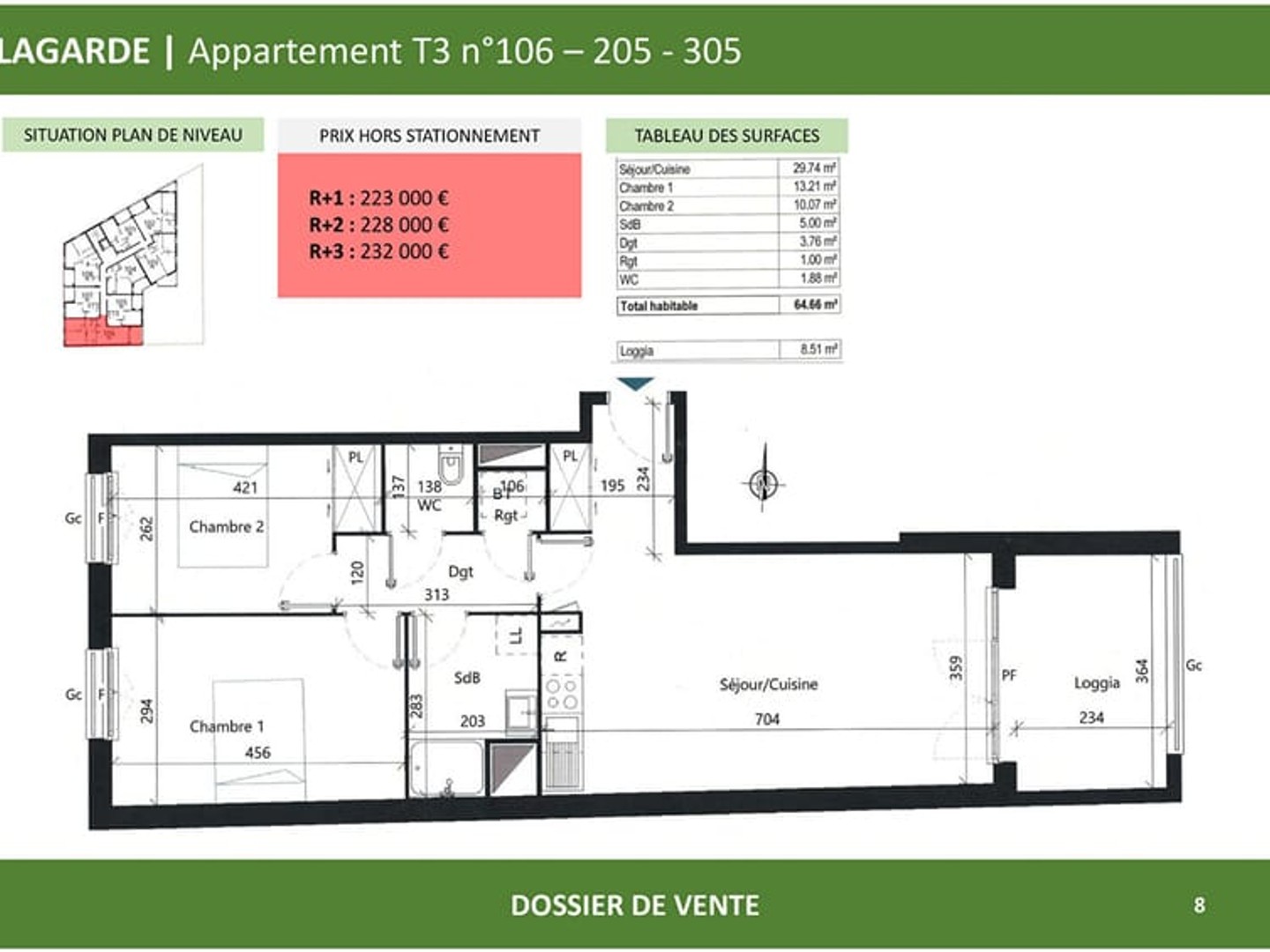 Appartement à vendre - 3 pièces - 64m2 - Albi (81000)