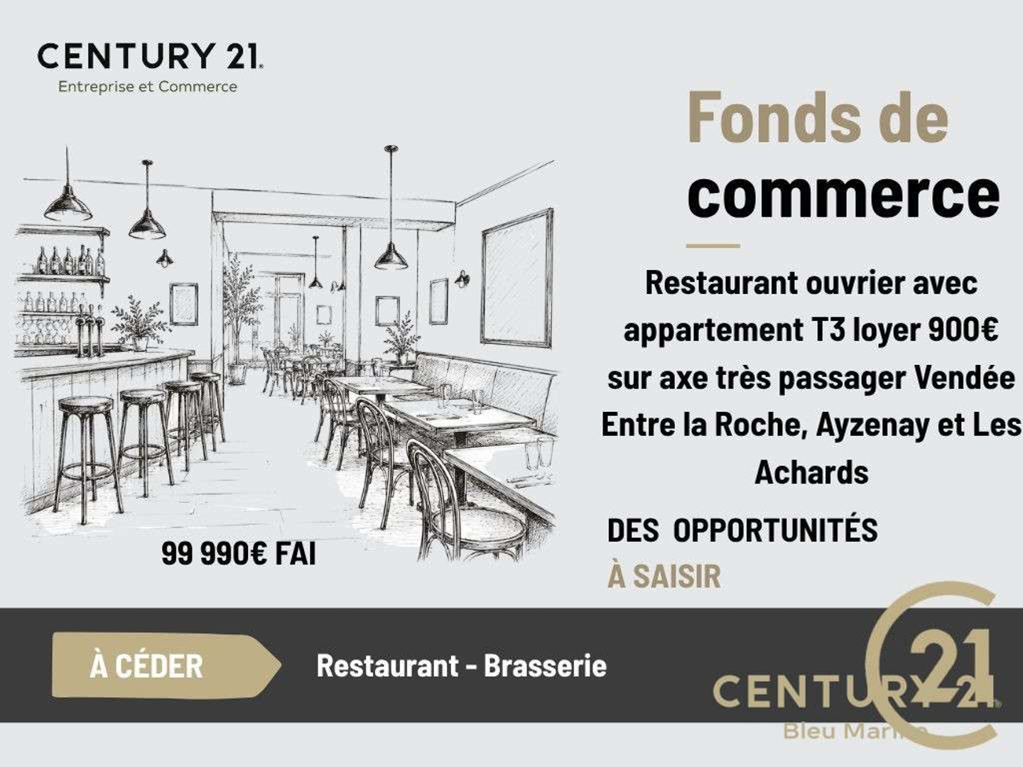 Restaurant lic IV à vendre Beaulieu-sous-la-Roche