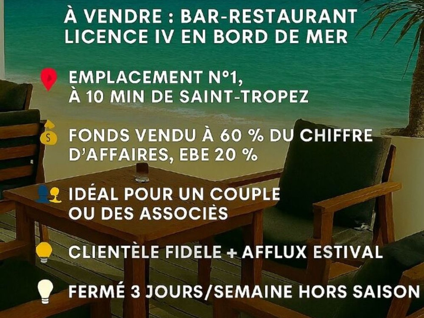 Fonds de commerce, Bar, Restaurant Rayol Canadel Sur Mer 100 m2