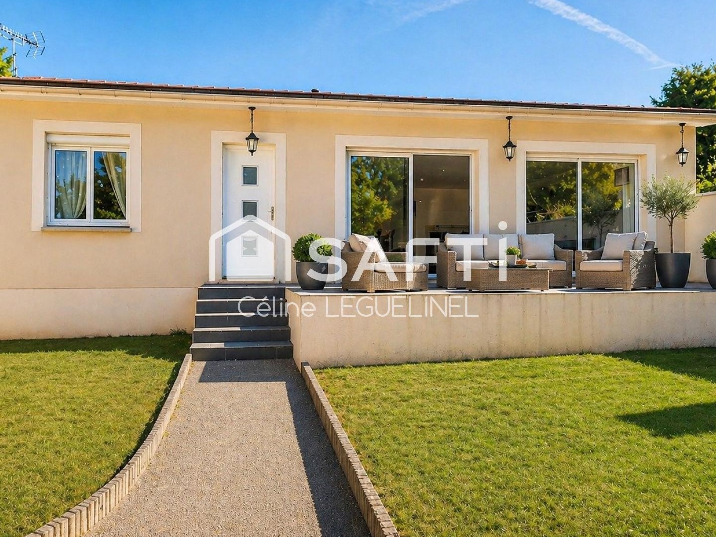 Plain-pied lumineux 110 m²  3 chambres  terrasse sud