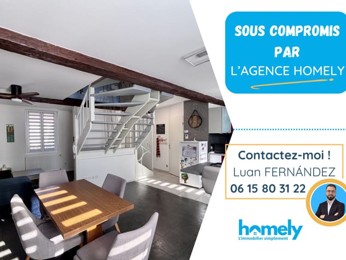Duplex atypique rénové de 85,97 m2 au sol (61,85 m2 Carrez) avec entrée indépendante, cour commune et parking