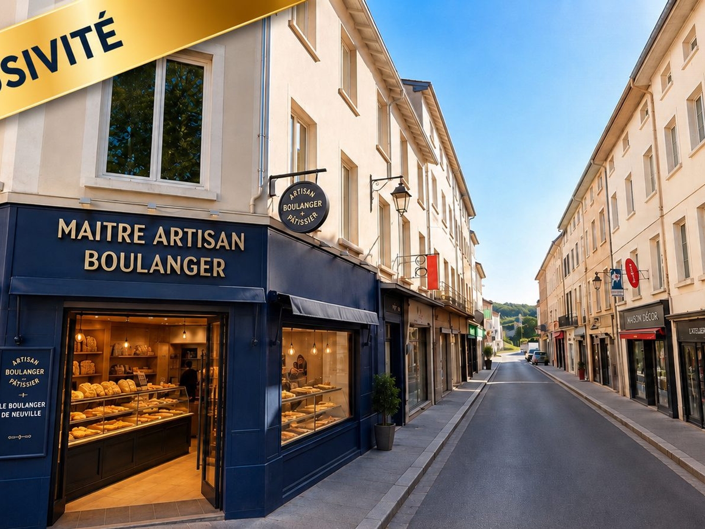 Tres bon commerce de boulangerie-patisserie-traiteur