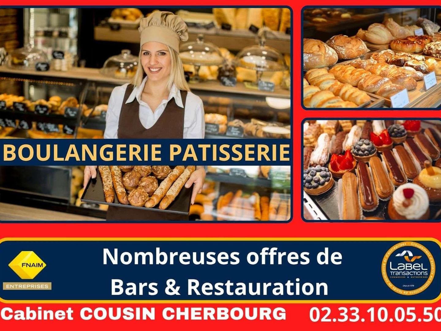Vente boulangerie pât à Coutances rue principale