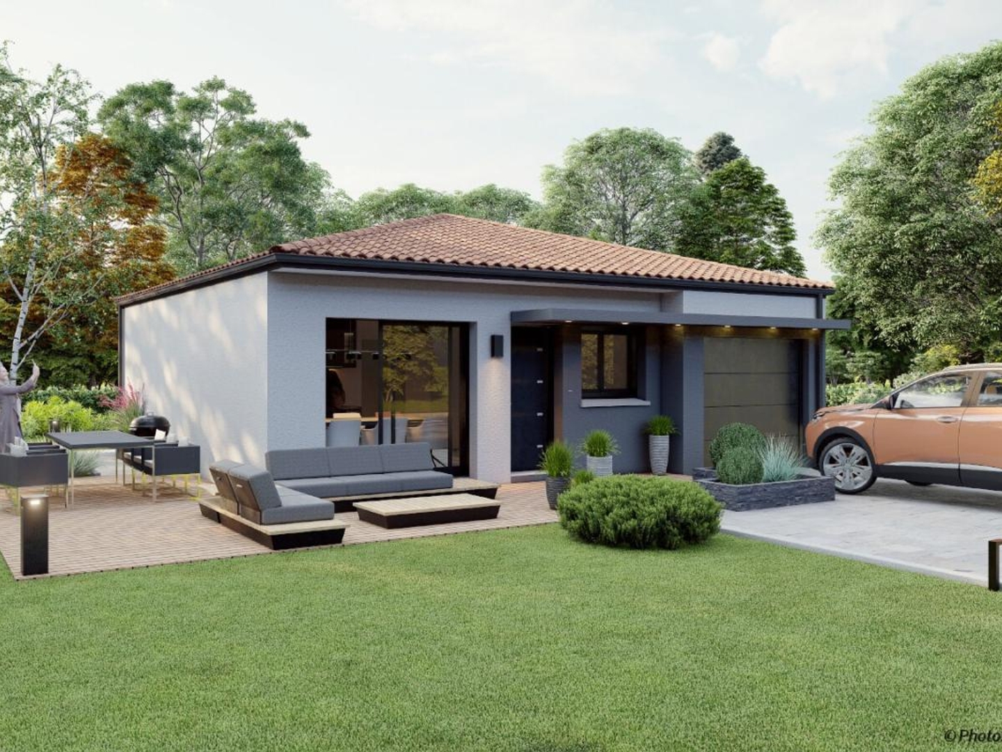Terrain + maison 58 m²