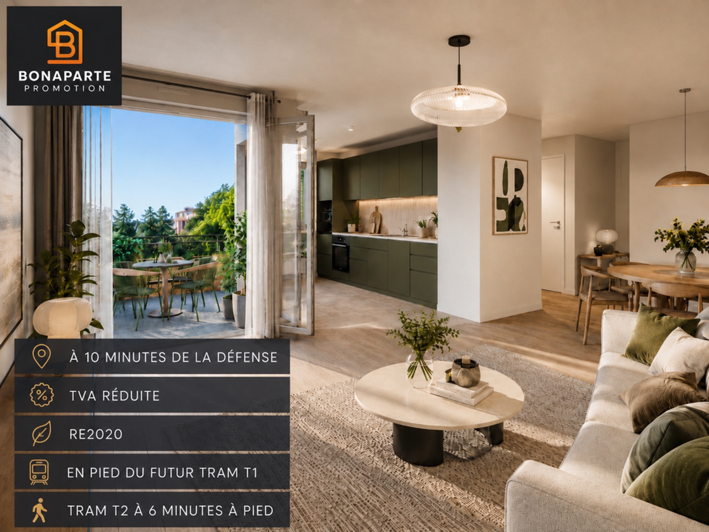 4 PIECES 84M² AVEC LOGGIA 7M² +PARKING A 10 MINUTES DE LA DEFENSE