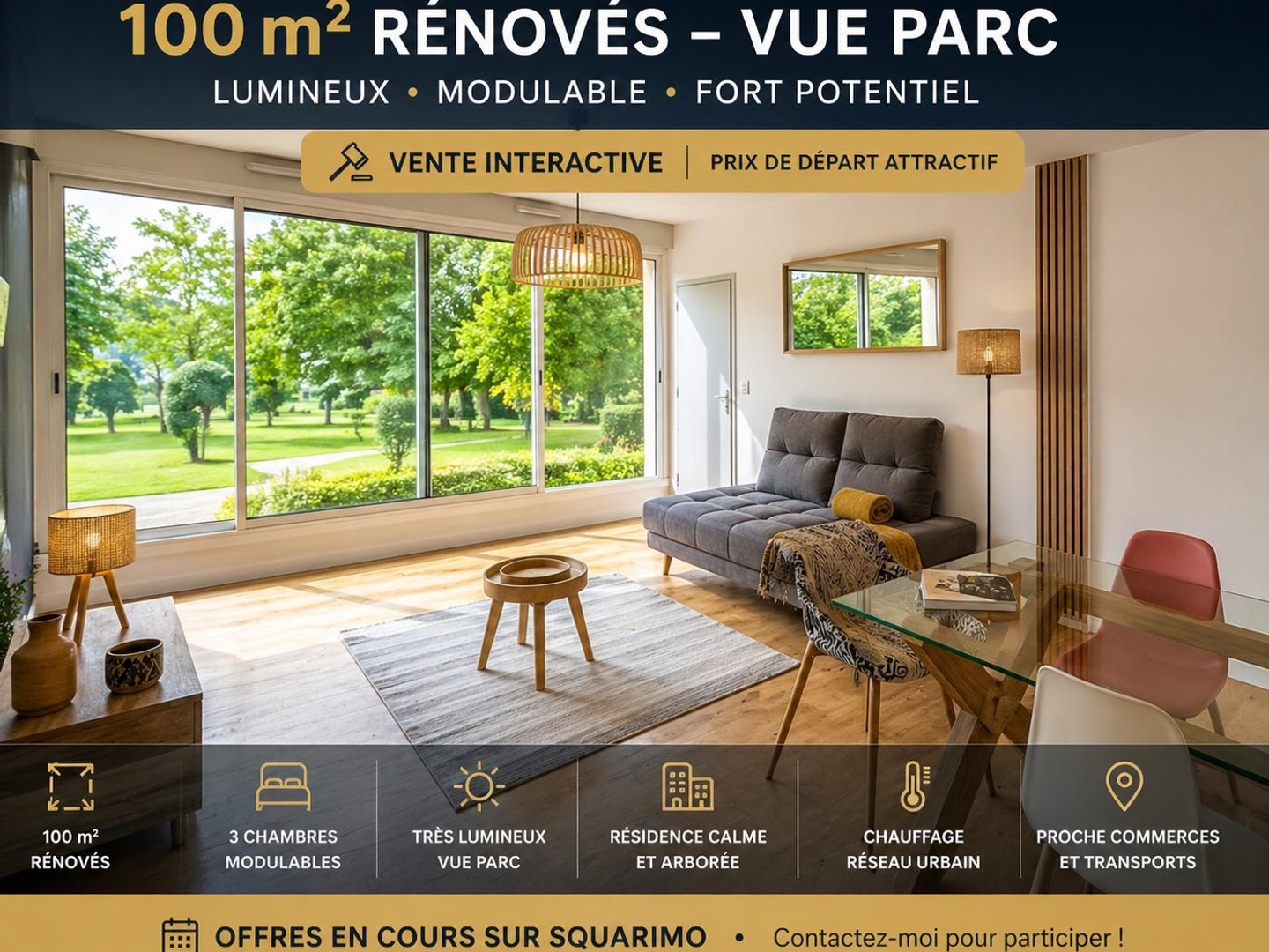 Appartement 4 pièces 100 m²