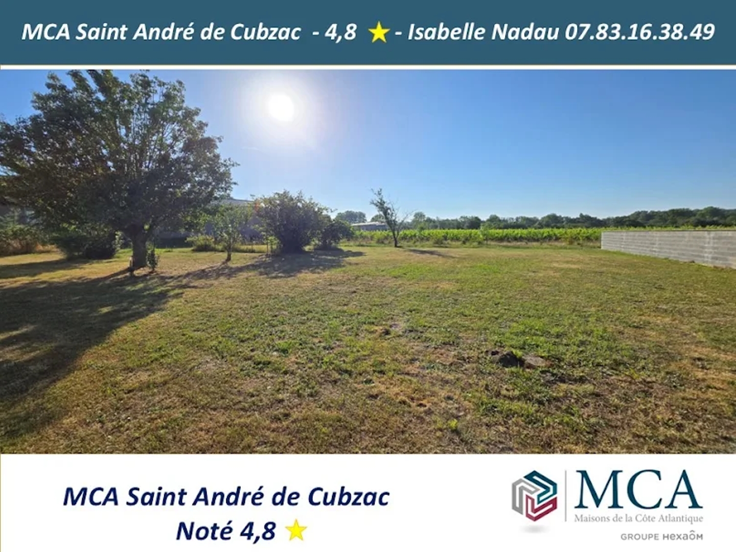 Terrain à vendre - 605m2 - Saint-André-De-Cu... (33240)