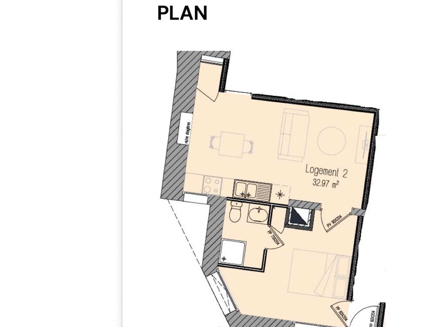 Appartement Sarzeau 2 pièce(s) 32.97 m²