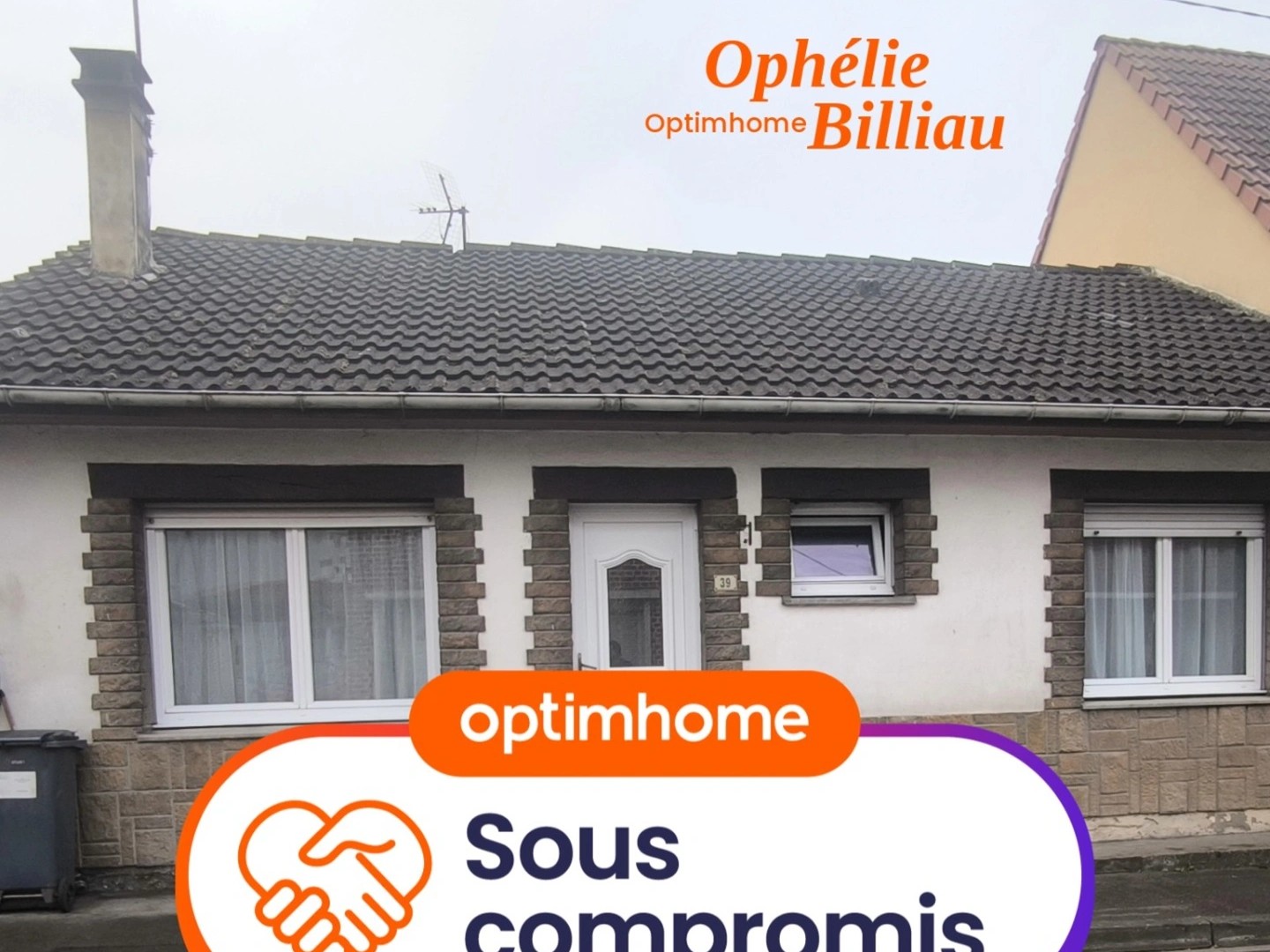 🏡 SOUS COMROMIS à Chocques (62920)- Maison individuelle de plain-pied à rénover - 77 500 €