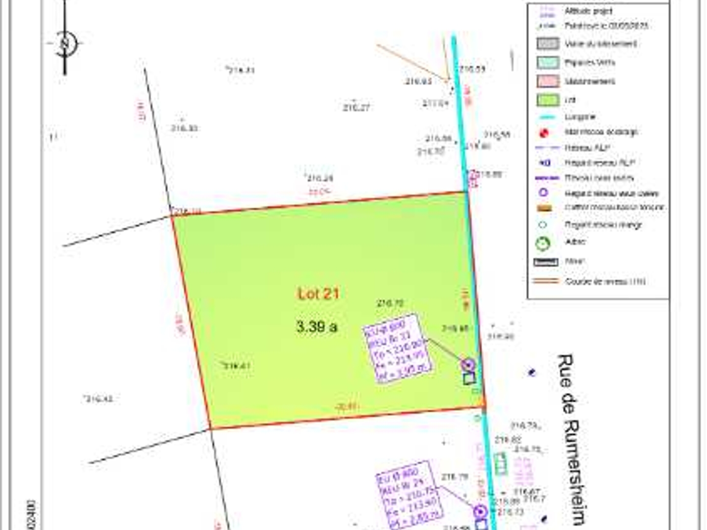 Terrain à vendre - 340m2 - Bantzenheim (68490)