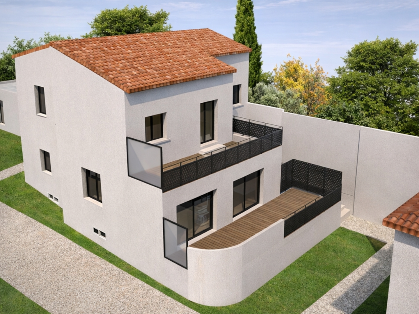 Appartement de type 4 Terrasse de 25m2 + Sous-sol indépendant + 2 places de parking