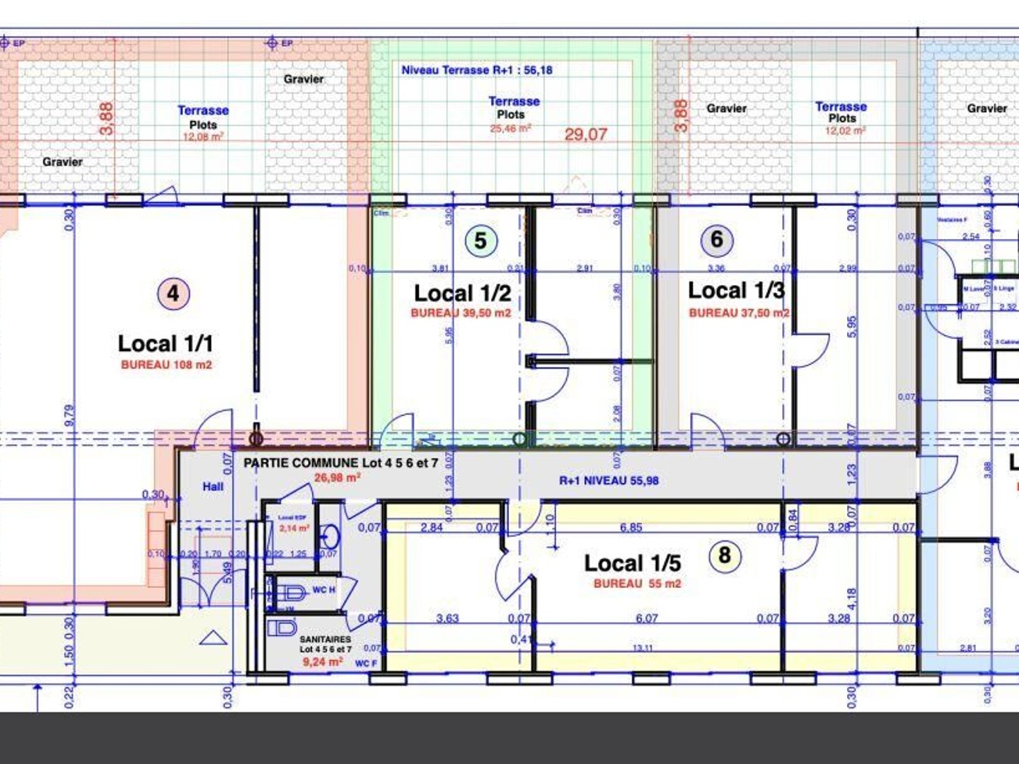 Bureaux à vendre - 1 pièce - 75m2 - Marseille 12e (13012)