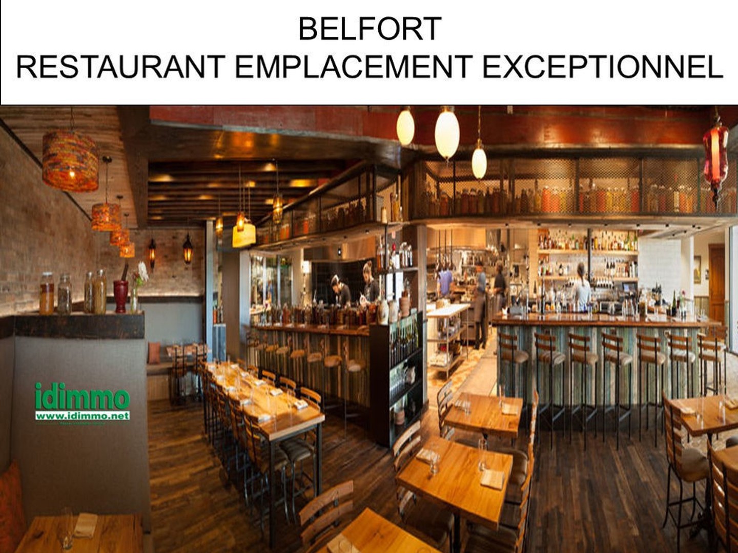 Restaurant de 527 m2 avec emplacement de 1er rang à Belfort