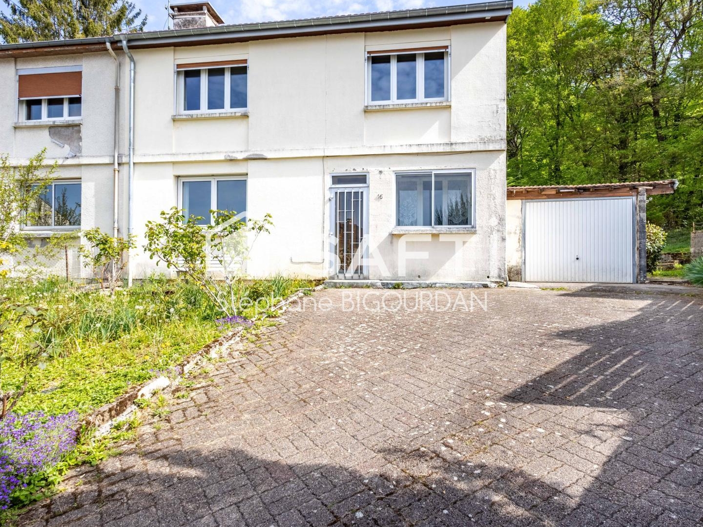 Maison Châtillon : 97m², 4 ch, terrain 350m², lisière forêt.