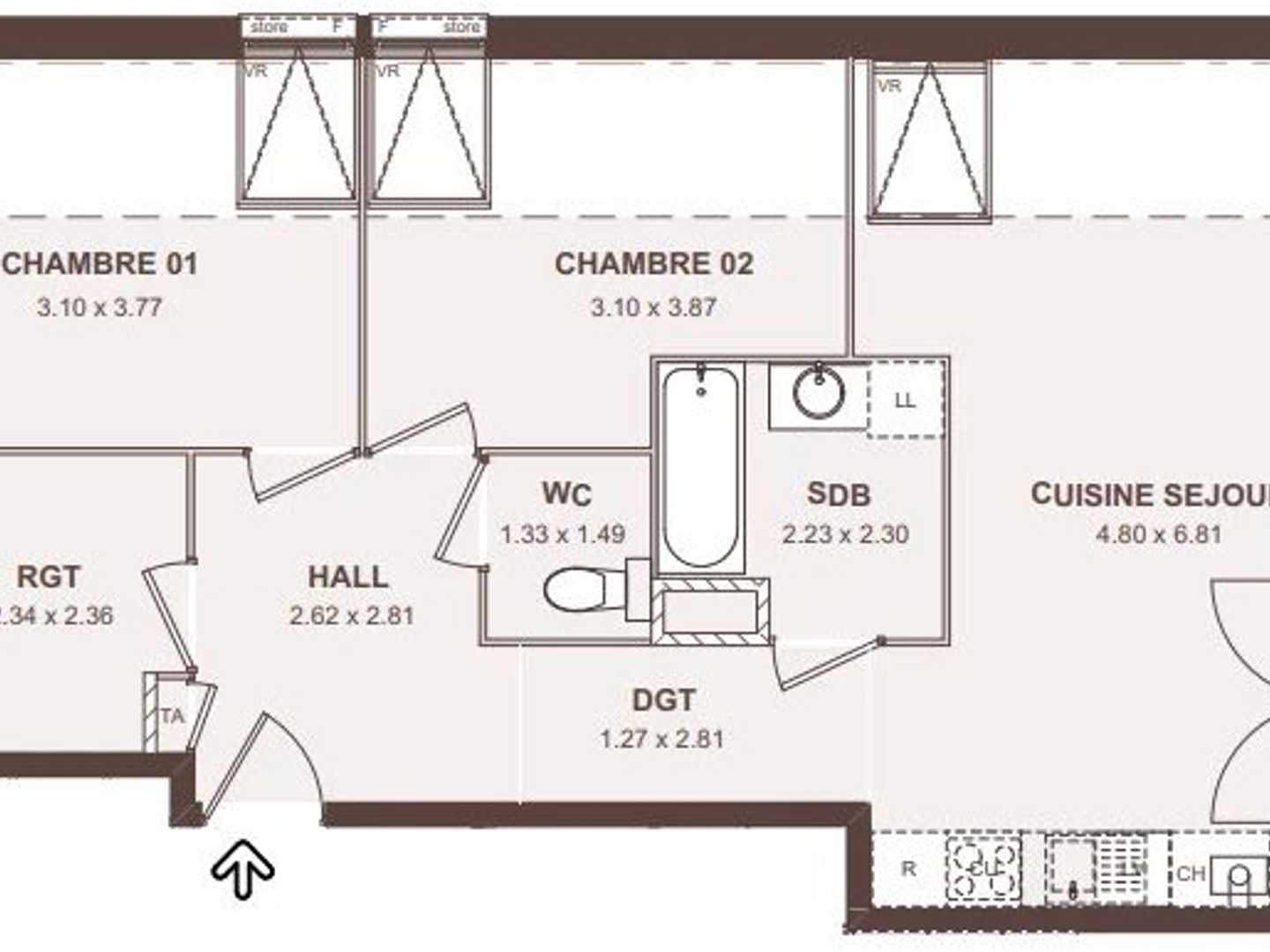 Appartement à vendre - 3 pièces - 76m2 - Neydens (74160)