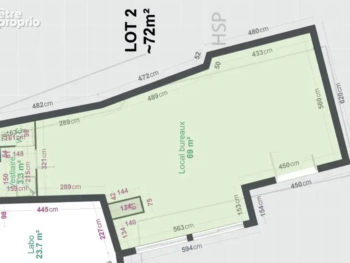 Magasin à vendre - 3 pièces - 72m2 - Guichen (35580)