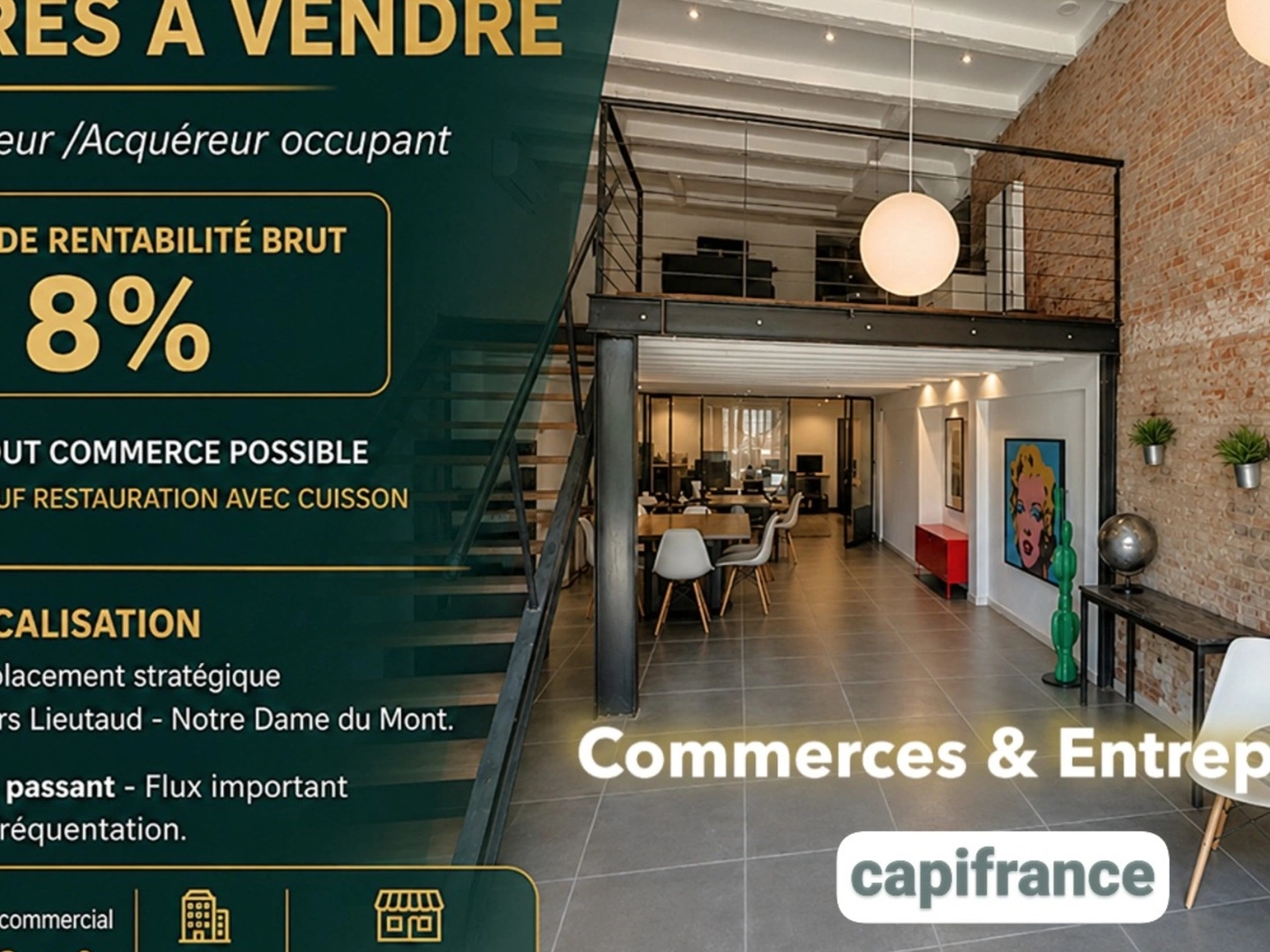 Commerce 5 pièces 140 m²