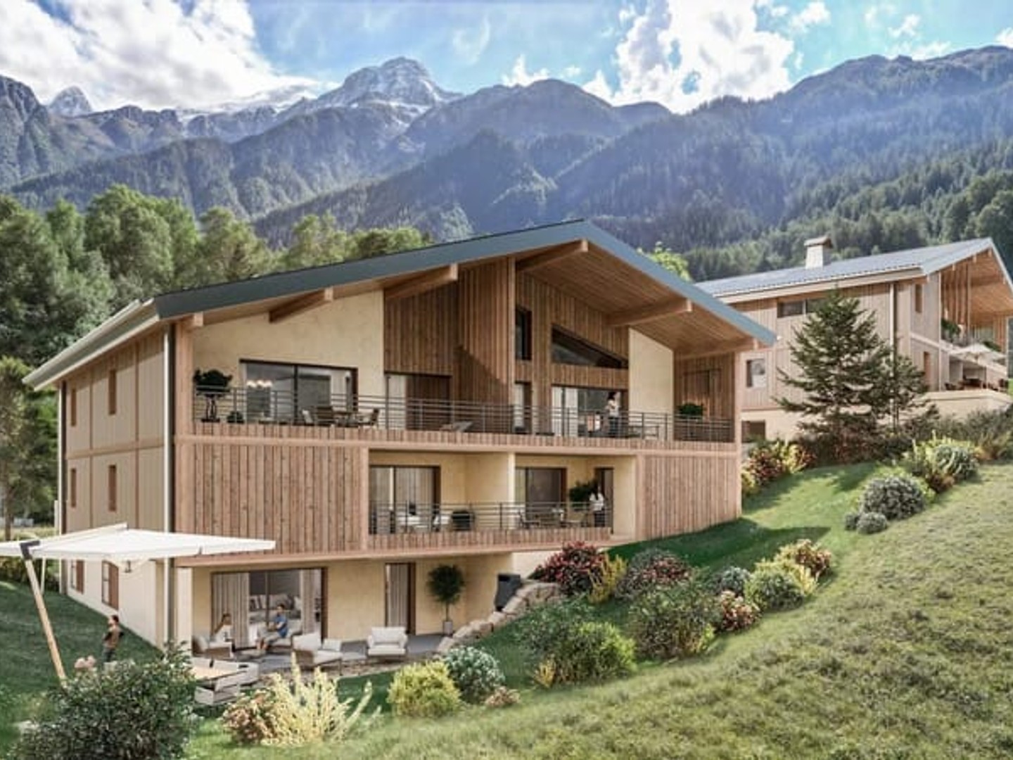 Appartement T3 dans chalet neuf de standing aux Houches