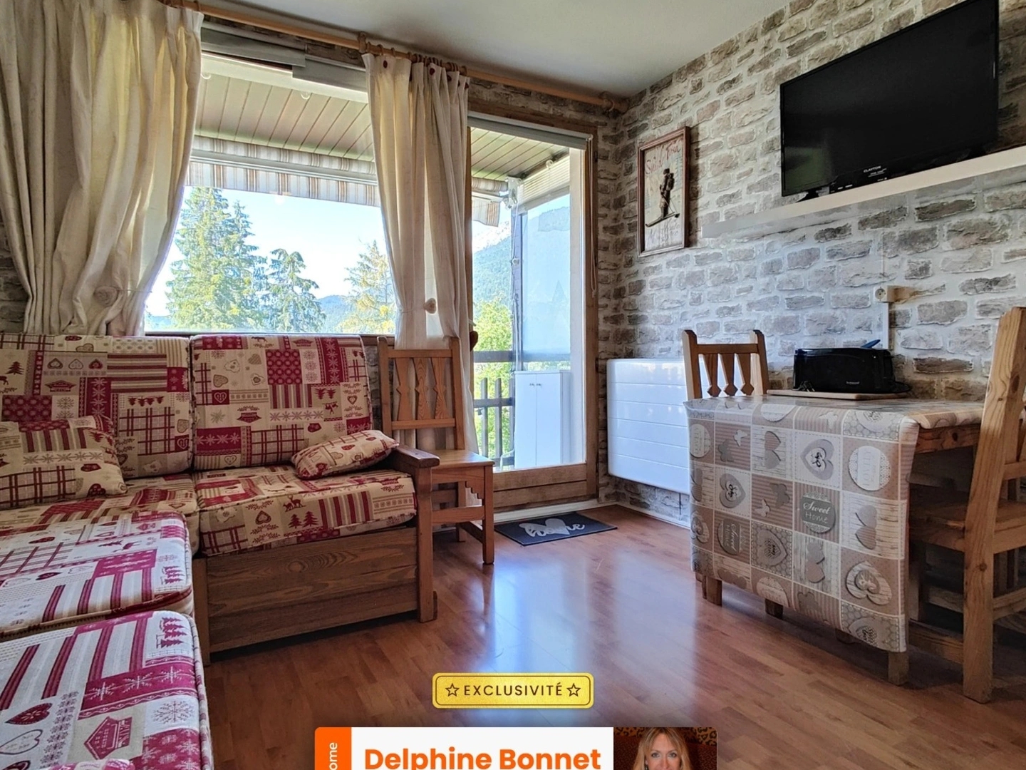 St Pierre de Chartreuse, bel appartement 2P de 27 m2 avec balcon sur vue Chamechaude