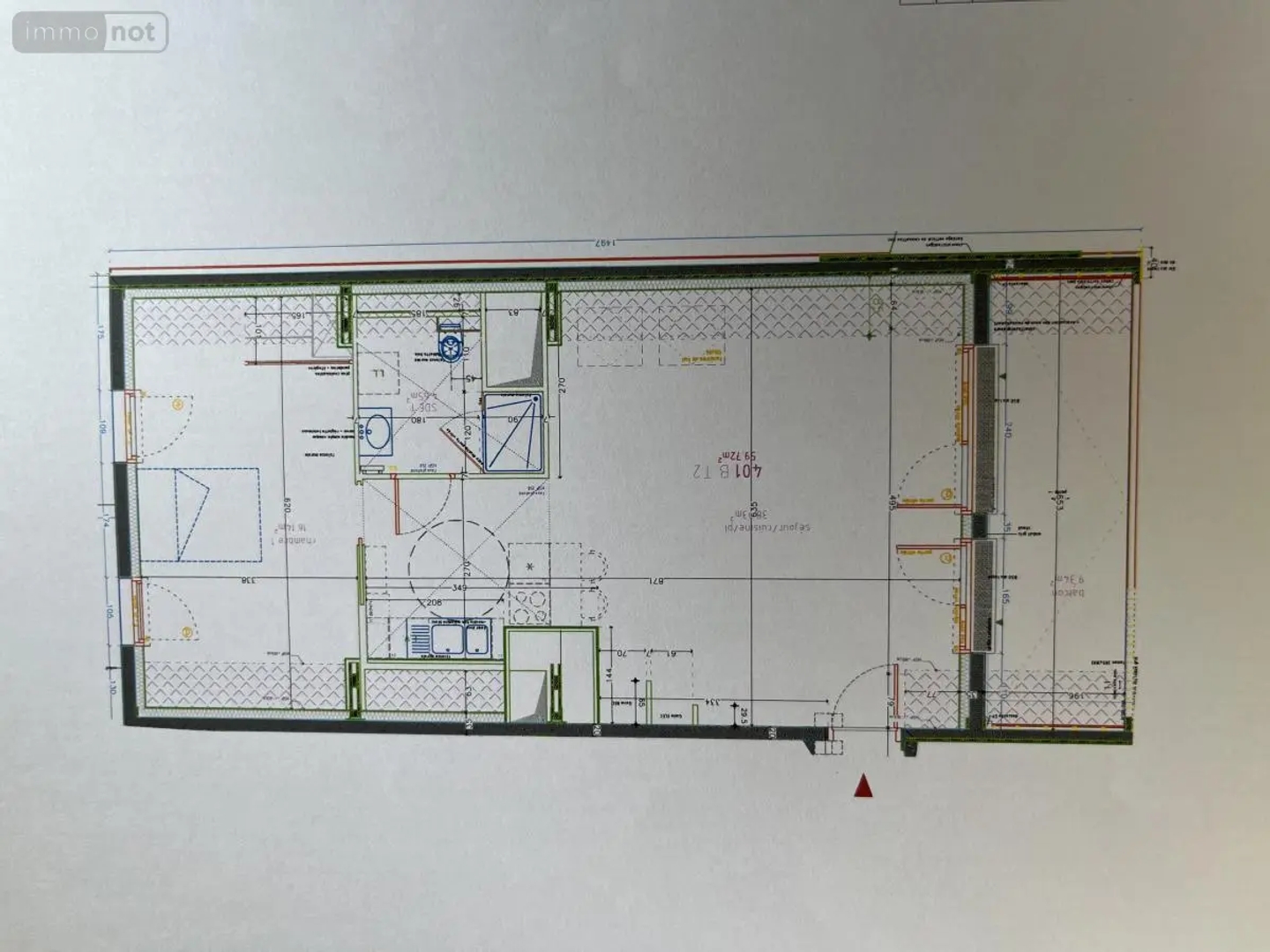 Appartement à vendre - 2 pièces - 59m2 - Quimper (29000)