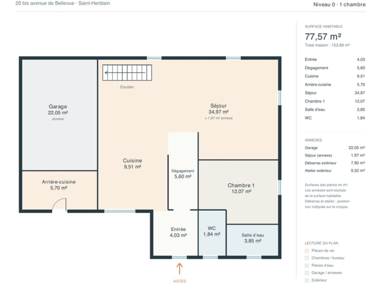 Maison à vendre - 6 pièces - 154m2 - Saint-Herblain (44800)
