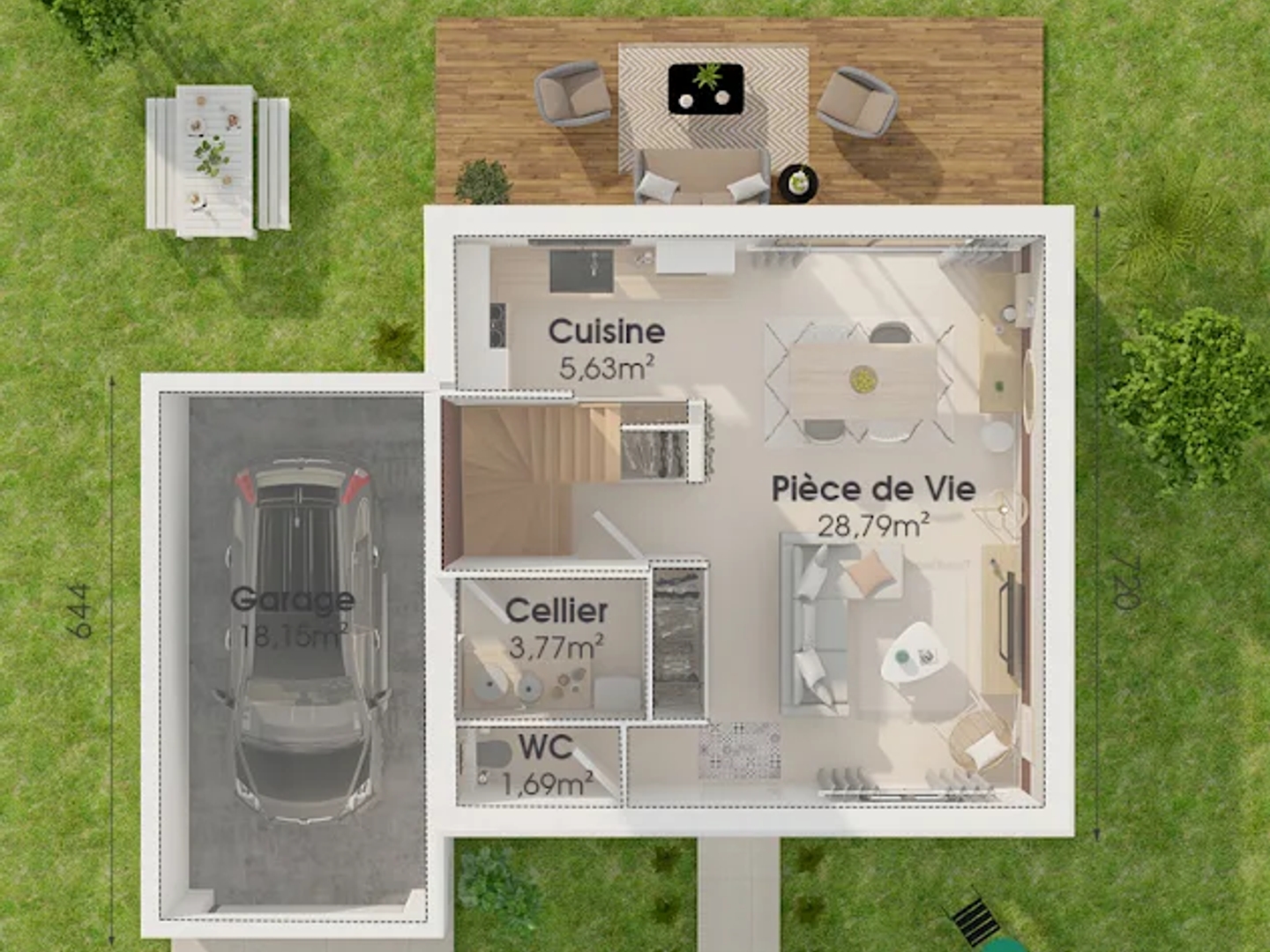 Maison à vendre - 4 pièces - 78m2 - Poucharramet (31370)