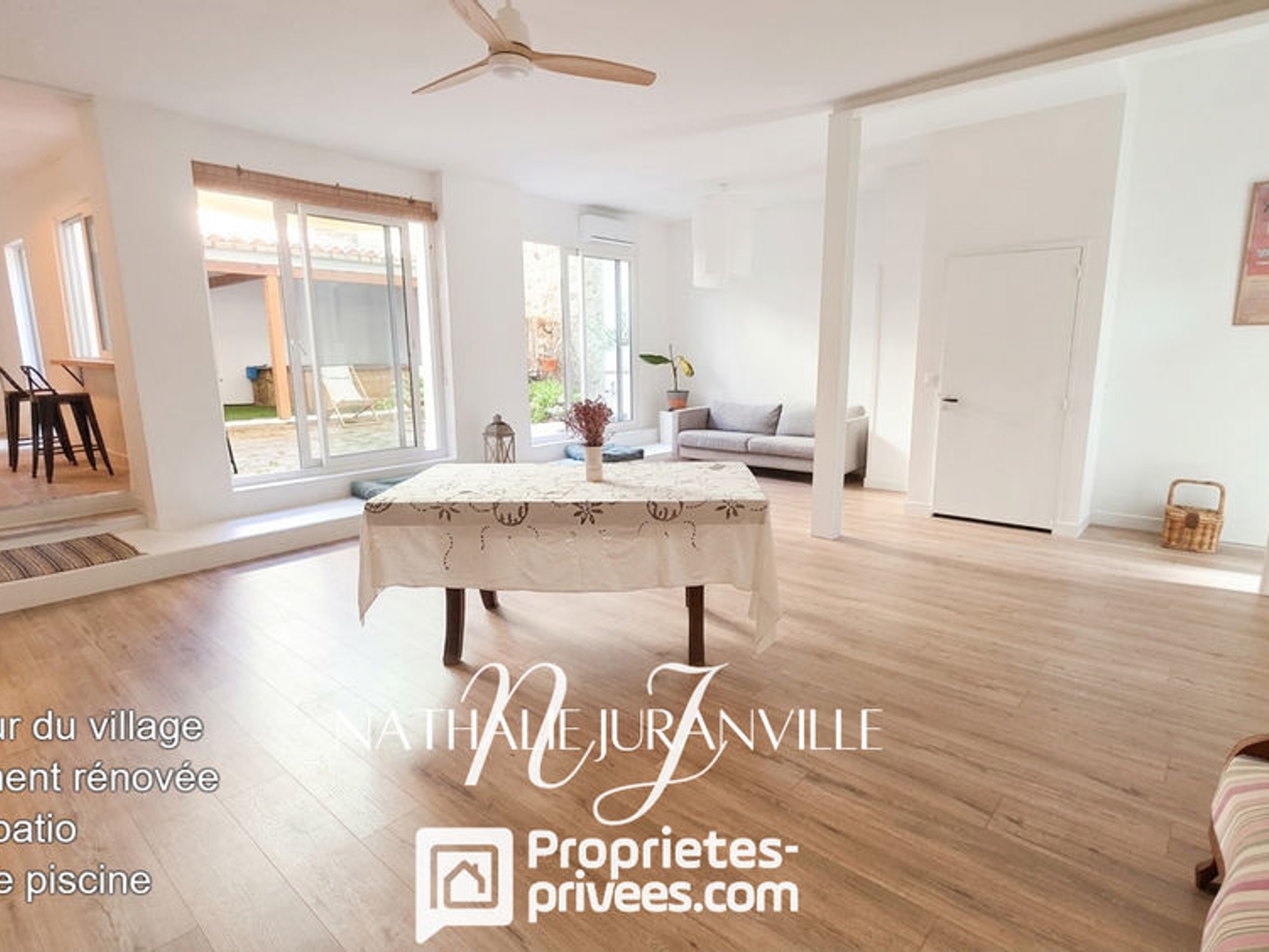 Maison de village rénovée, 5 pièces, 158 m2, garage et patio