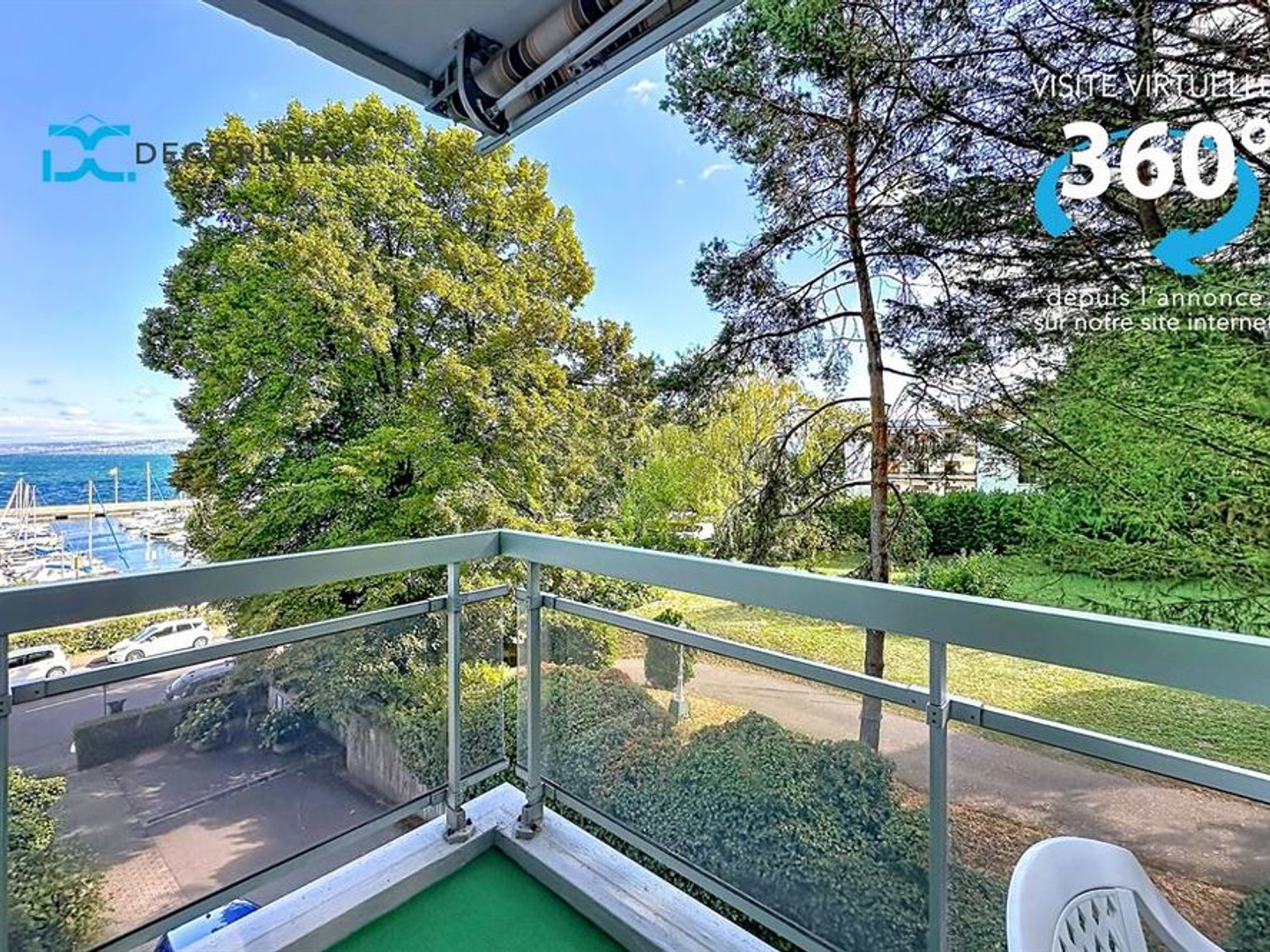EVIAN 2 PIECES BALCON PROCHE LAC