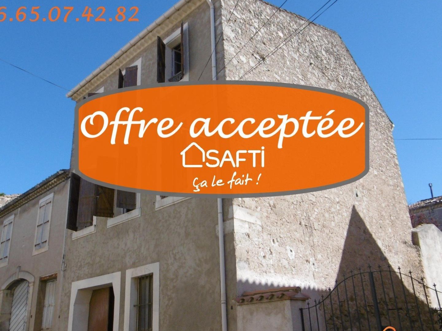 Maison de village traversante avec cour et garage