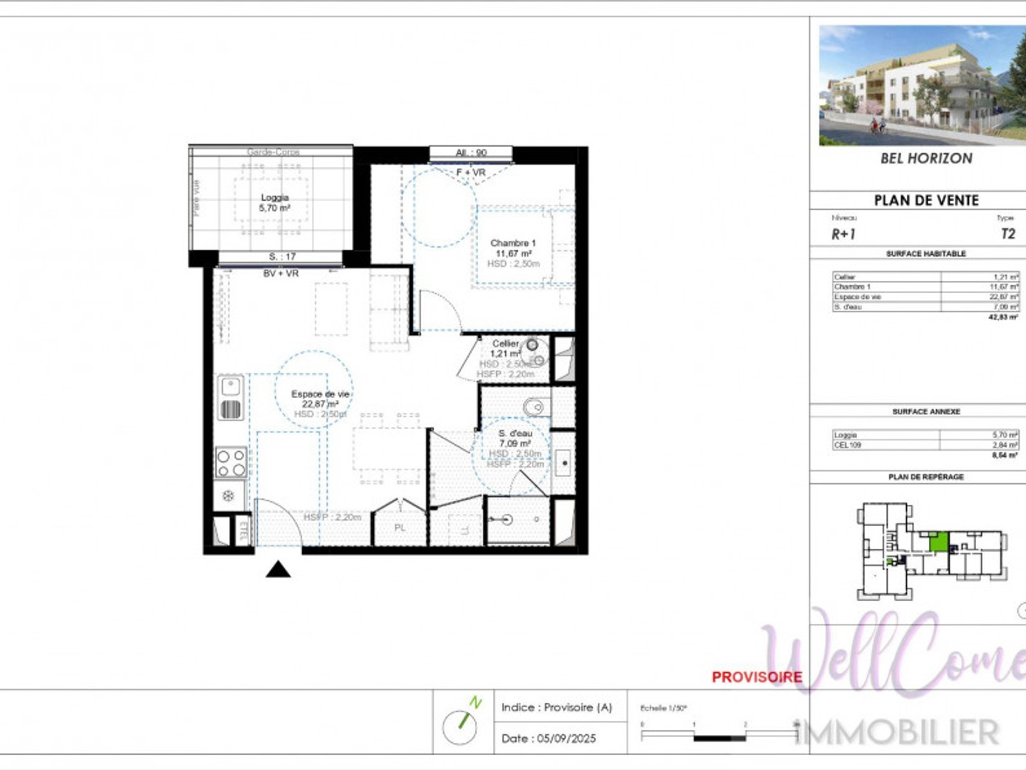Appartement à vendre - 2 pièces - 36m2 - Challes-Les-Eaux (73190)