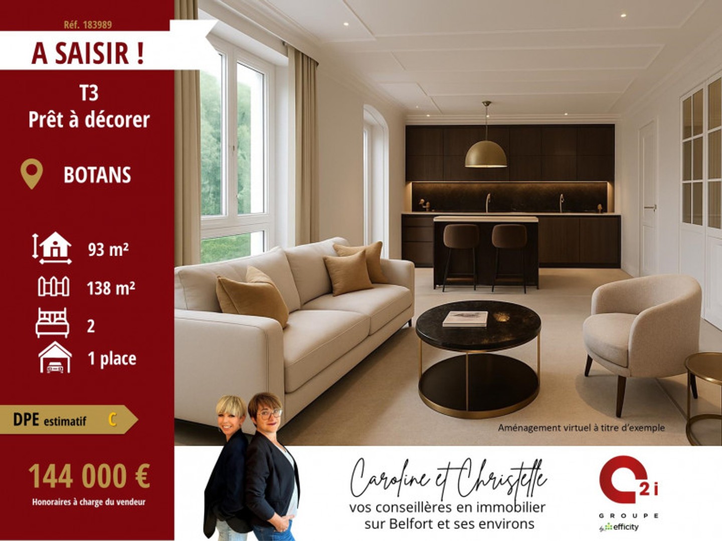 Appartement 93 m²