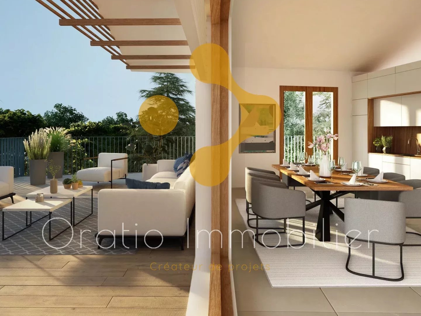 T4 en rez de jardin dans une résidence intimiste bien exposée