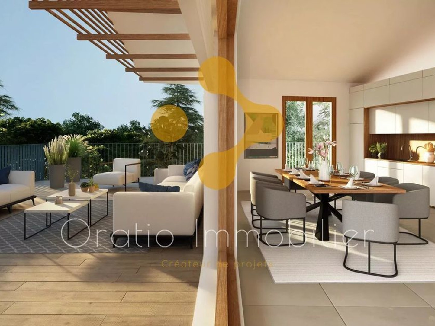 T4 en rez de jardin dans une résidence intimiste bien exposée