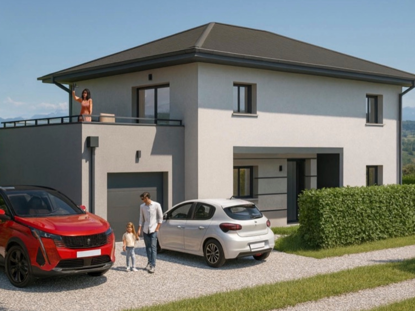 À vendre  Appartement T3 de 70 m² au dernier étage avec terrasse et jardin à Arthaz-Pont-Notre-Dame (74)