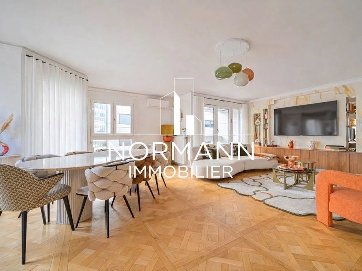 LEVALLOIS - GREFFULHE - 5 PIECES - 3 CHAMBRES - 3 BALCONS - PARK