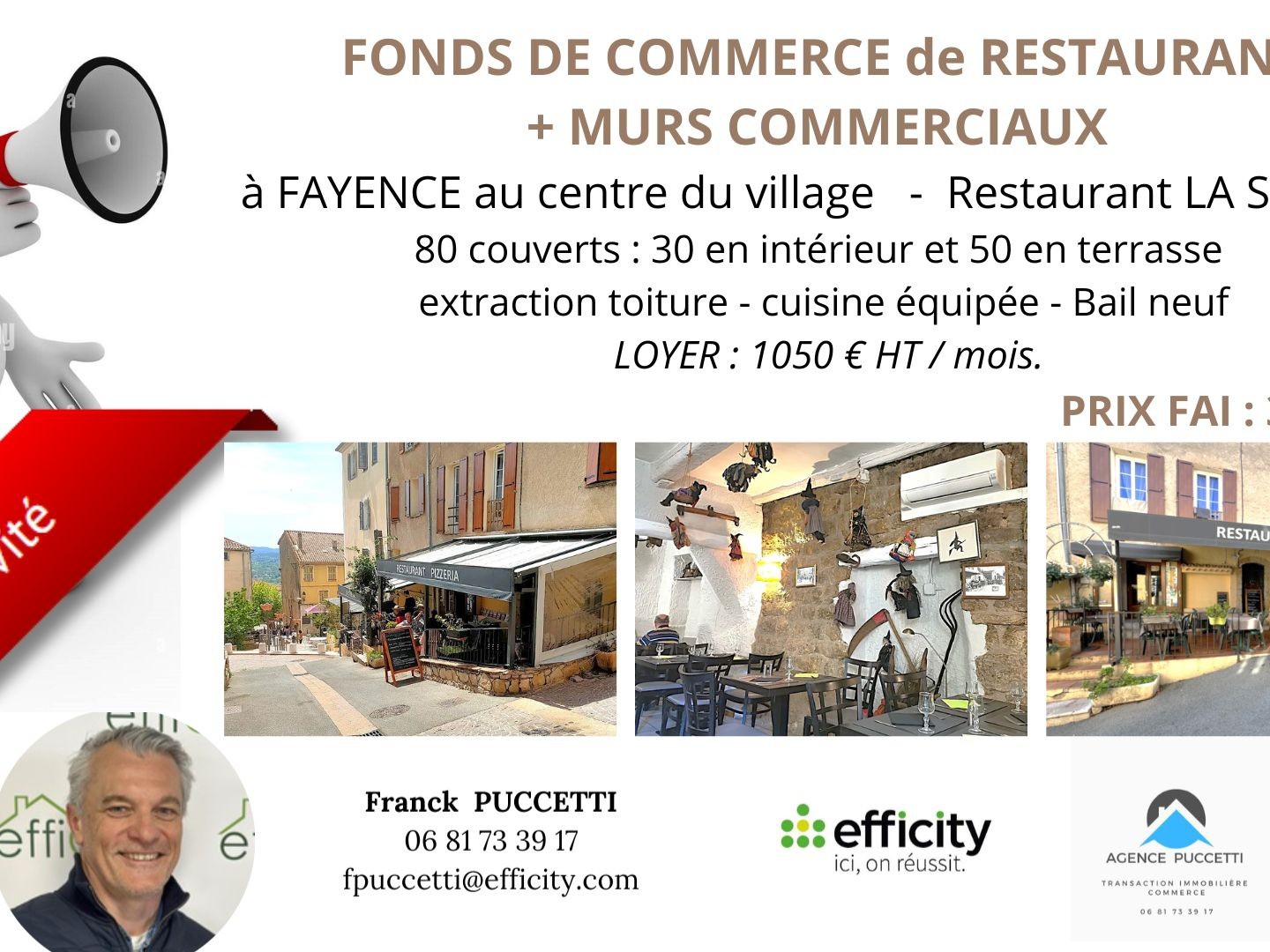 Fonds de commerce 70 m²