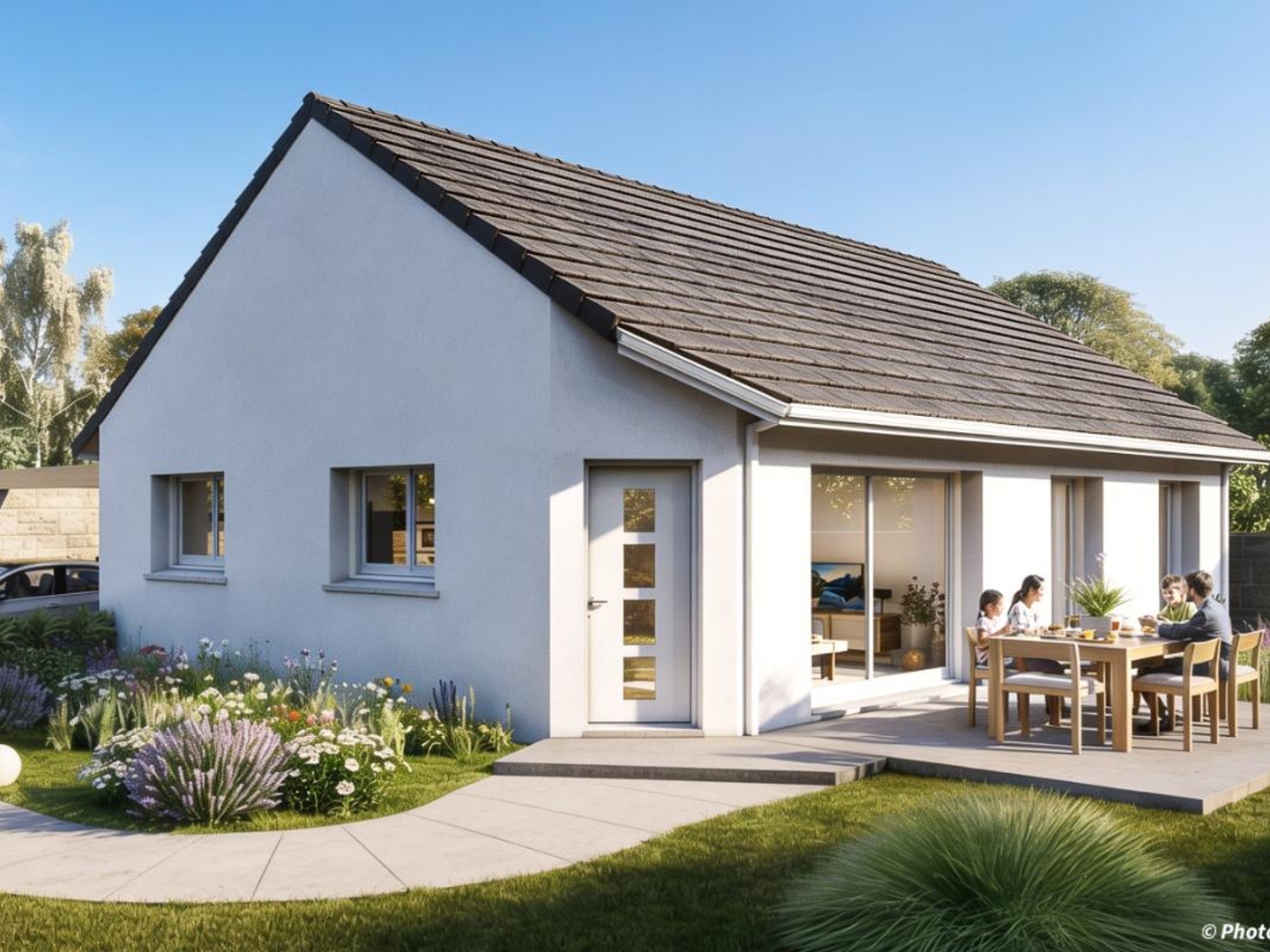 Terrain + maison 77 m²