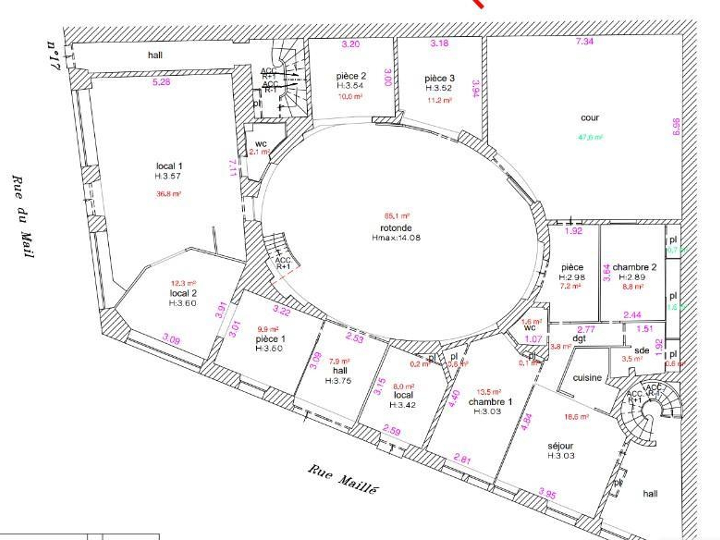 Locaux à vendre - 11 pièces - 227m2 - Angers (49100)