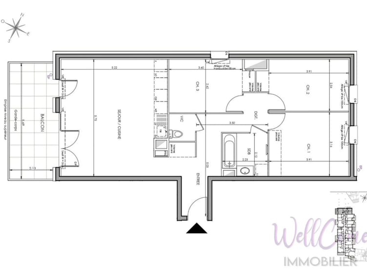 Appartement à vendre - 4 pièces - 80m2 - La Ravoire (73490)