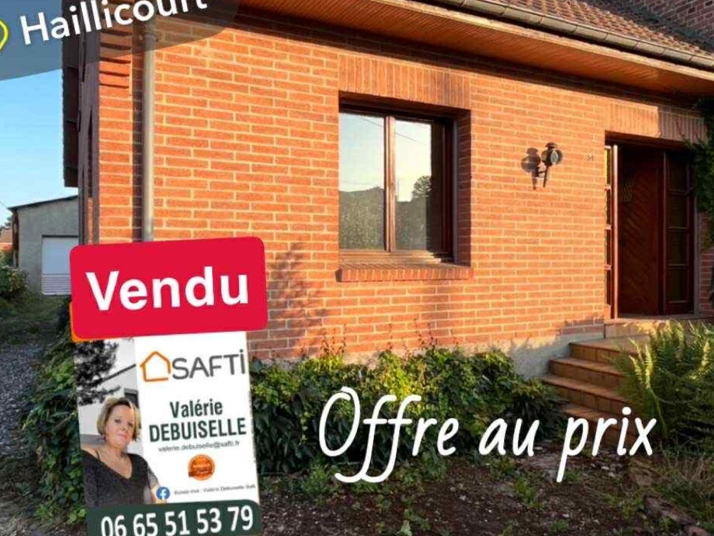 Maison 2 chambres - 1 bureau et un hangar de 350 m²