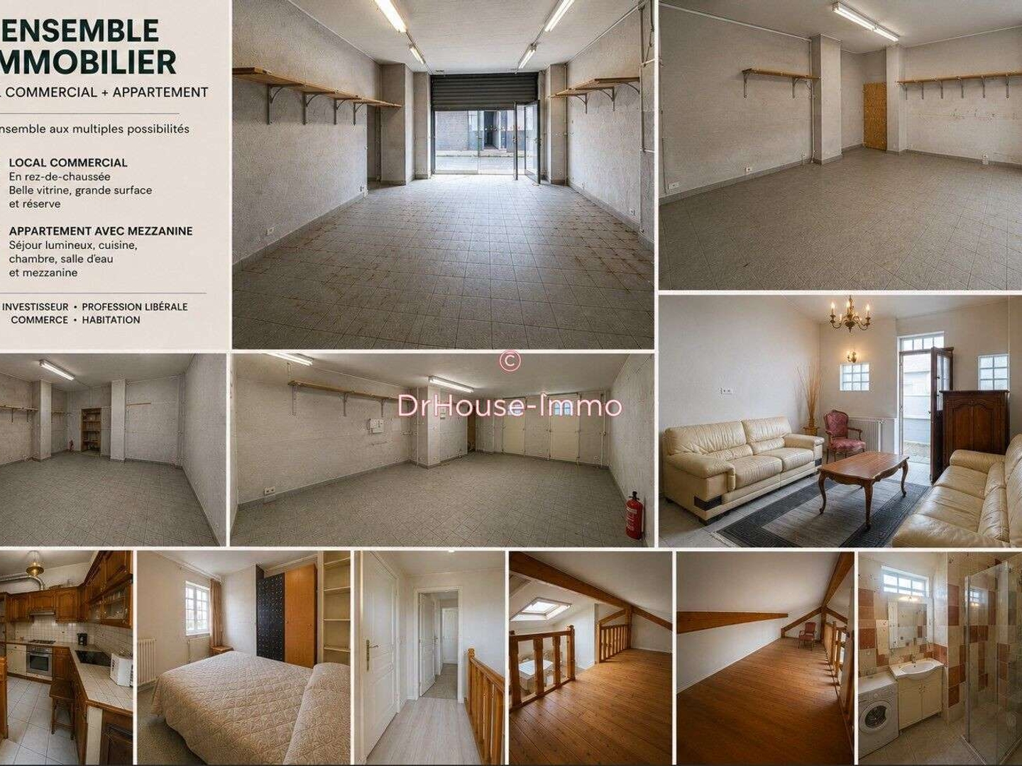 Ensemble immobilier 126 m² - Commerce &