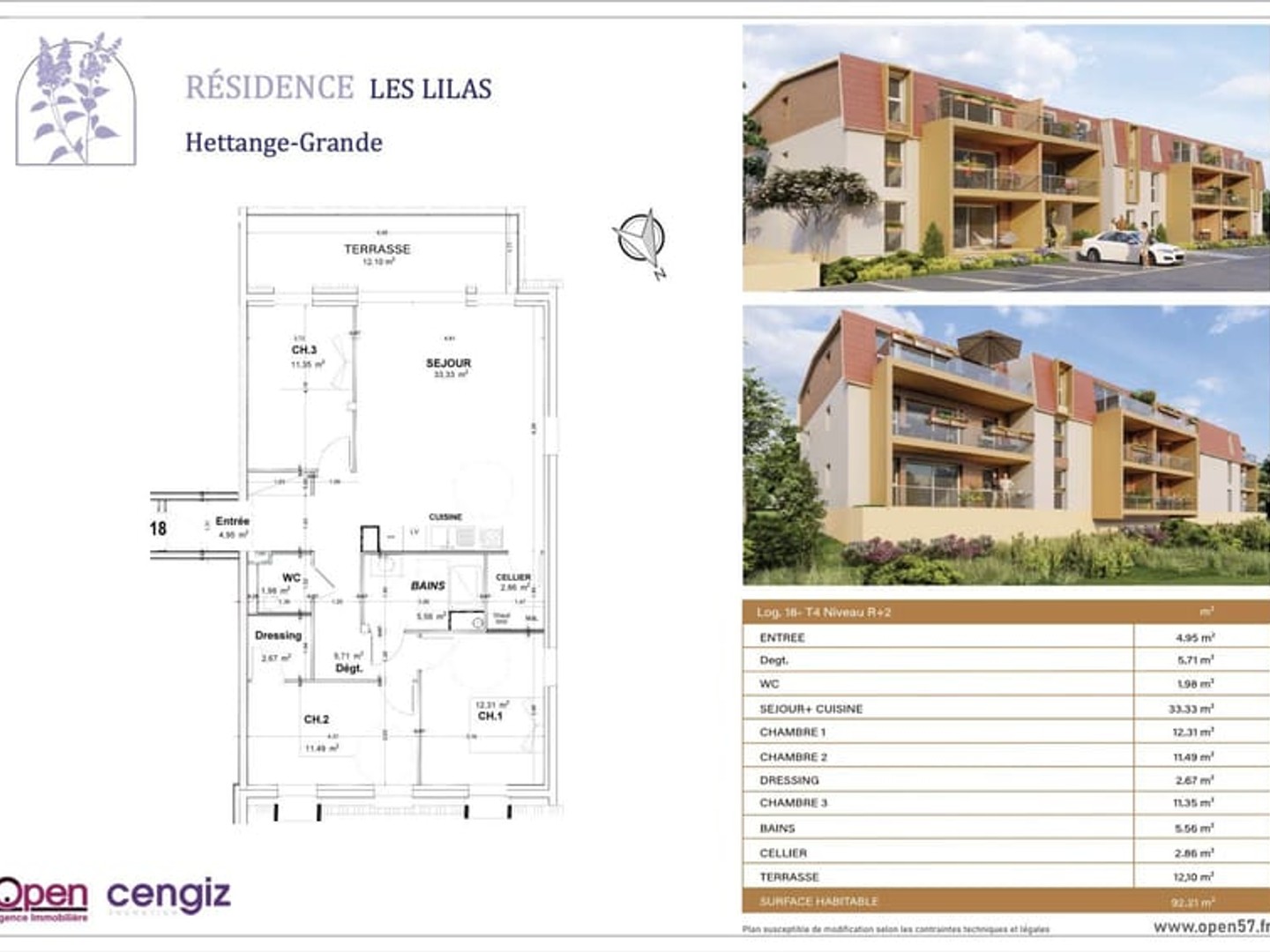 Appartement 4 pièces 92 m²