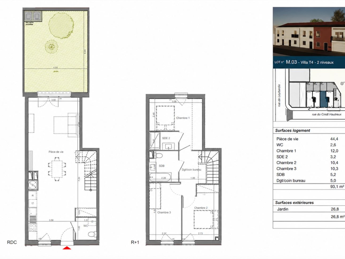 Maison à vendre - 4 pièces - 93m2 - Bordeaux (33300)