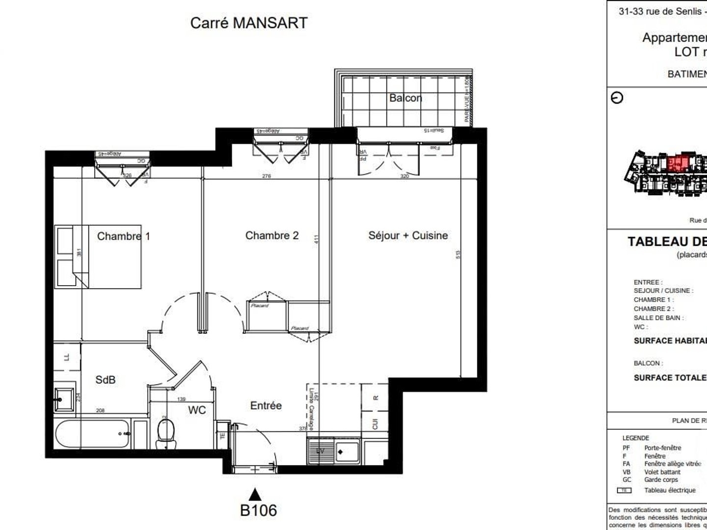Appartement à vendre - 3 pièces - 57m2 - Compiègne (60200)