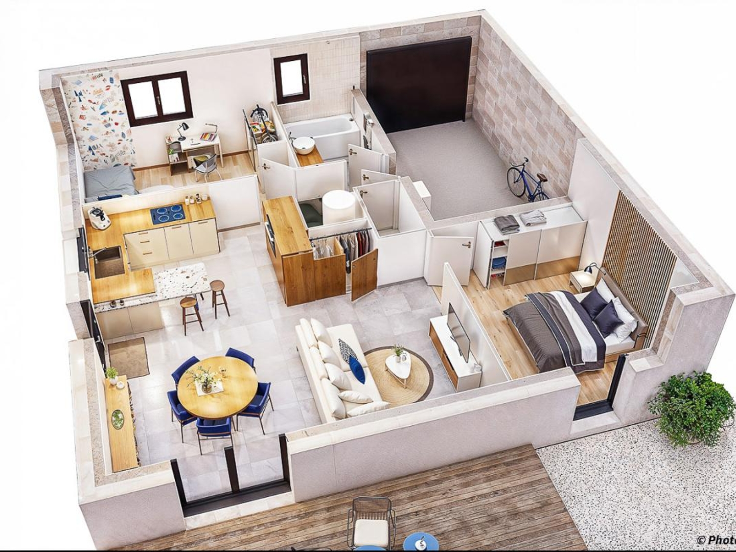 Terrain + maison 61 m²