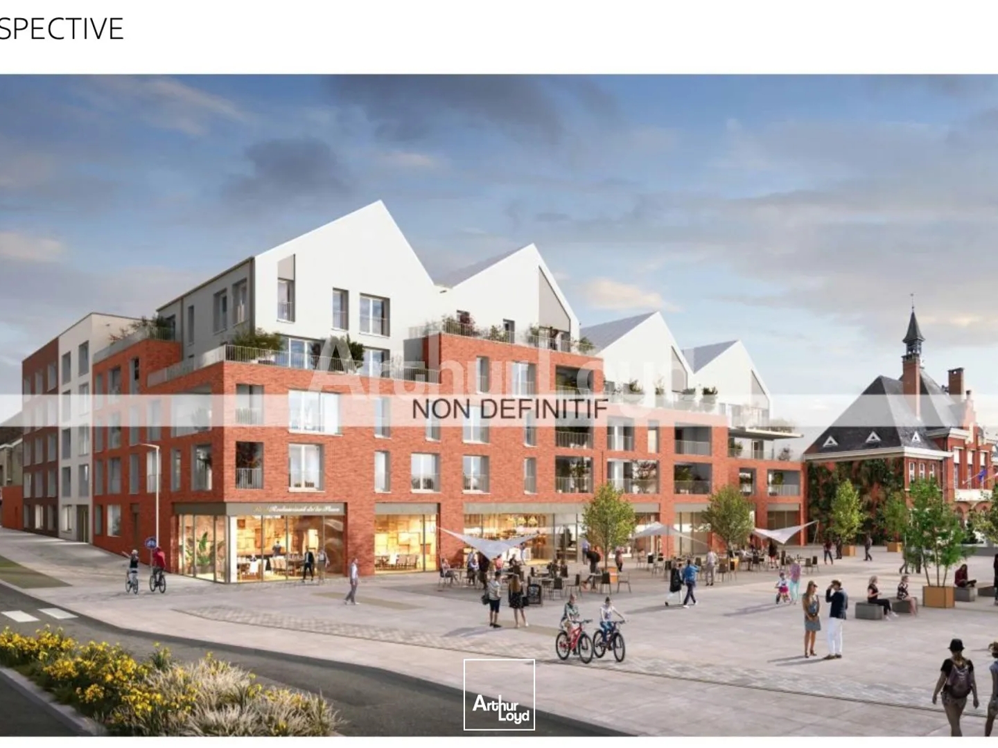 Vente locaux commerciaux Marly centre ville avec vitrines posées et brut béton