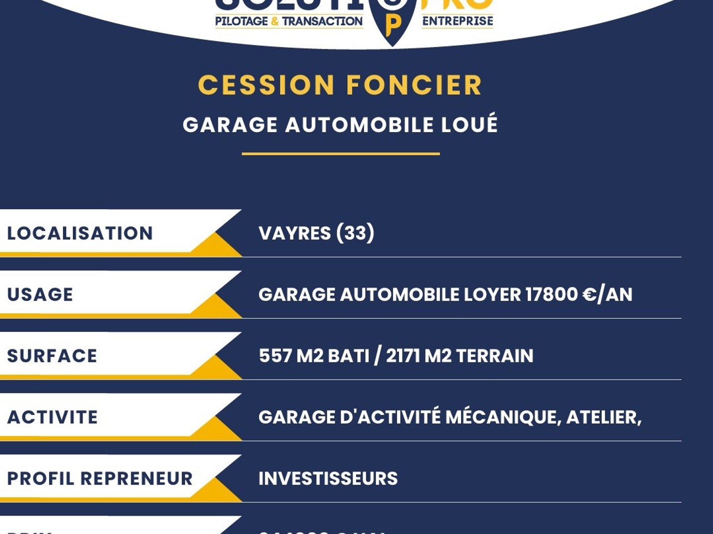 GARAGE AUTOMOBILE LOUÉ