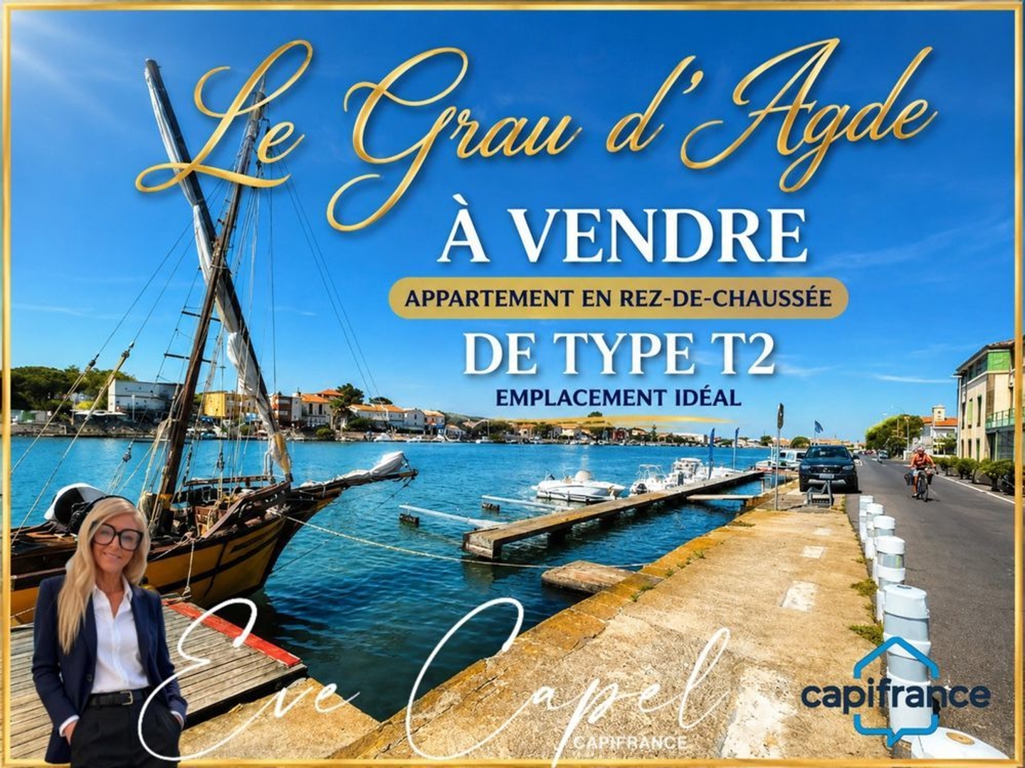 Appartement à vendre 2 pièces LE GRAU D'AGDE (34), Appartement T2 en rez-de-chaussée